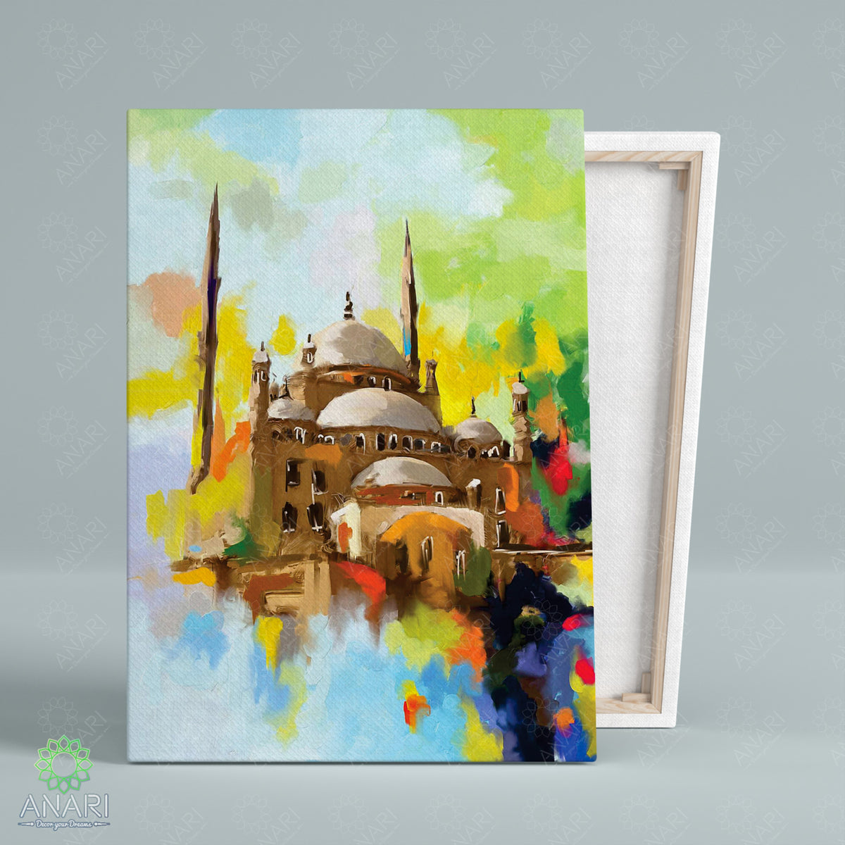 Blue Mosque Istanbul Oil Painting Effect Canvas Wall Art