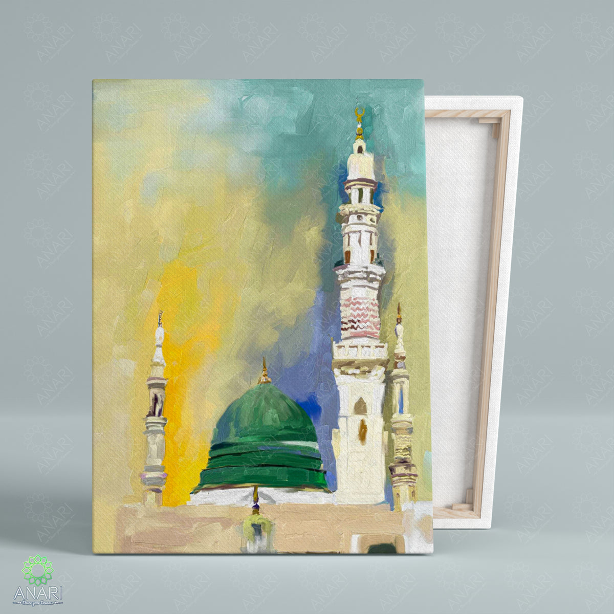 Masjid Nabawi Oil Painting Effect Canvas Wall Art
